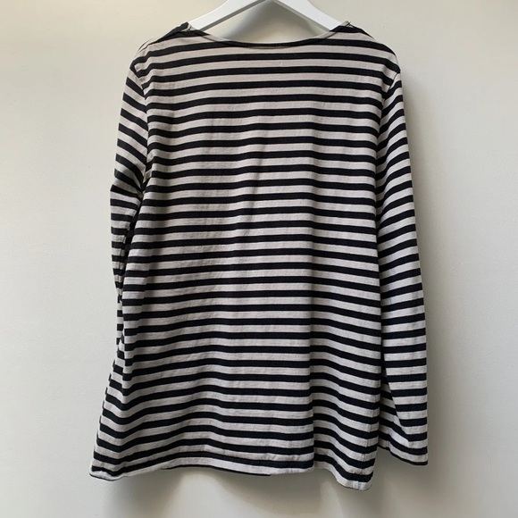 Gudrun Sjoden Top Size Large Striped Long Sleeve 100% Organic Cotton - Picture 7 of 9